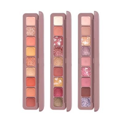 China Waterproof 9 Colors Glitter Galaxy Eyeshadow Makeup Palette Dye Shimmer Matte Pressed Eyeshadow Powder Flash Glow Diamond Shadow Kit for sale