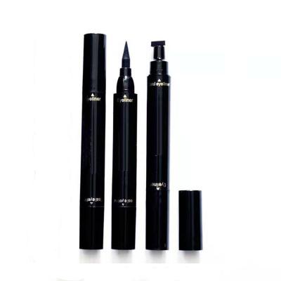 China Double-end 2-in-1Seal Waterproof Liquid Eyeliner Stamp Wing Stamp Eyeliner With Black Super Waterproof Bond for sale