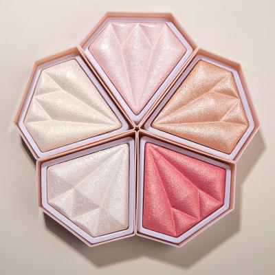 China Private Logo Embossed Highlighter Brighten Makeup Cosmetic Romantic Dye Highlighter Bar Sunscreen Beauty Products for sale