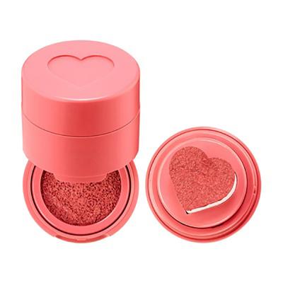 China Cute Air Cushion Waterproof Long Lasting Seal Blush Cream Contour Makeup Palette Heart Blush Peach Powder Orange Color for sale