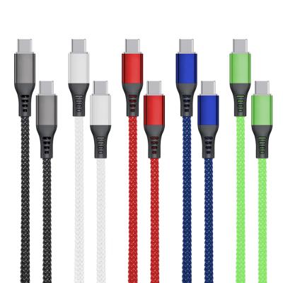 China Type-C to Type-C Data Cable 1 Sample OK Fast Charging Mobile Phone Charging 20V3A 5V3A PD Usb Cable Fast Charging Nylon Braided Charger 60W 3A Data Cable for sale