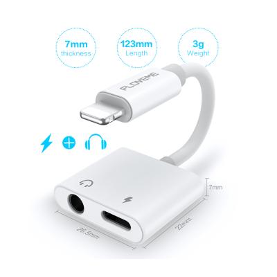 China 2 in 1 Audio Adapter Free Shipping 1 FLOVEME Sample OK 2 in 1 3.5mm Earphone Splitter Cable Audio Adapter For iPhone for sale