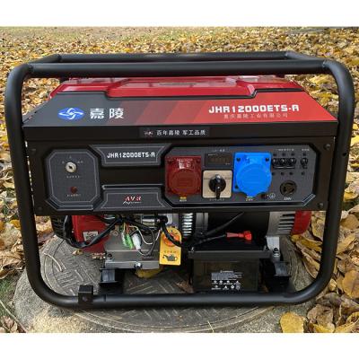 China 8.5kW single phase power 230v 380v gasoline welding electric generator with 1.3L wheel for sale