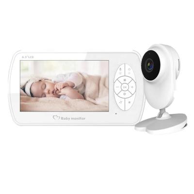 China Wireless Baby Monitor 4.3 Inch LCD Color Baby Camera Temperature Monitor IR Security Camera Motion Detection/Cloud Storage/Mobile View Audio Visual Night Vision for sale