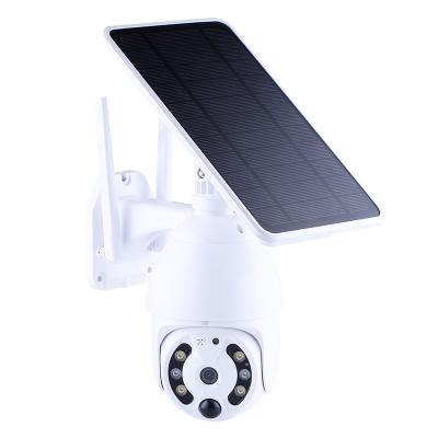 China Wholesale 1080P Wifi SOLAR NIGHT VISION Camera with LED Lighting Night Vision Human Path Full Color Solar Battery Powered Wireless Camera for sale