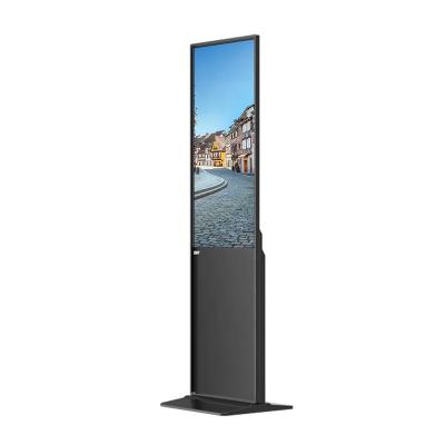 China LOFIT 55 Inch 4K LCD Floor Monitor Indoor Vertical Standing Touch Advertising Totem Interactive Digital Signage Screen for sale