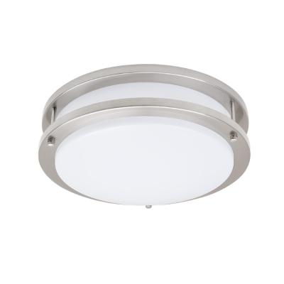 China cETLus 18 Inch 28W 120-277V Triac Dimmable 3000K/4000K/5000K Modern Adjustable Changing Double Ring Ceiling Light for sale