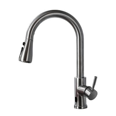 China Sense Faucets Brass China Kitchen Sensor Single Handle Bathroom Sink Hose Touch-On Sense Smart Faucets Spring Sink Touch On Faucet for sale