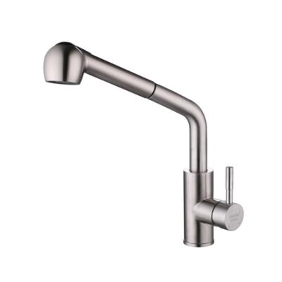 China Contemporary New Design Deck Mounted Single Handle Pull Out Multifunctional Cold And Hot Switchable Pull Out Kitchen Stainless Steel Faucet Faucet for sale