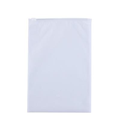 China Matte Zipper Bag Wholesale Recyclable Frosted Plastic Bags For Garment Packaging Garment Plastic Bag for sale