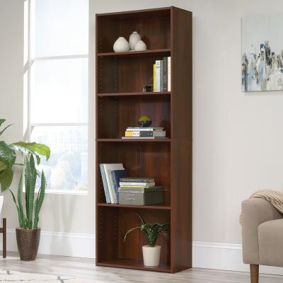 China 5-Shelf Environmentally Friendly Bookcase, Brook Cherry Finish for sale