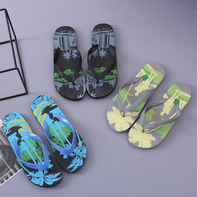 China Wholesale Fashion 2022 New Men's Flip Flops PVC Sandals Boys Non-slip Beach Flat Shoes for sale