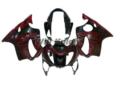 China ABS Plastic Fairing Cover Kit For HONDA CBR600 F4 CBR600F4 1999 2000 Red Flames for sale