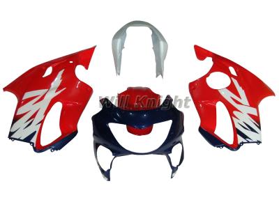 China ABS Plastic Motorcycle Side Panel For Honda CBR600F4 CBR 600 F4 1999 2000 Fairing Cover Red White Blue for sale