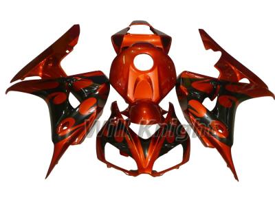 China ABS Plastic Injection Body Kit For 2007 Honda CBR1000RR CBR 1000RR 2006 Glossy Orange Black for sale