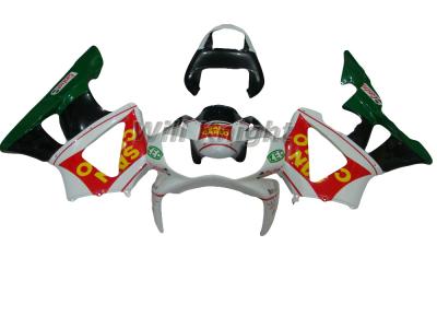 China ABS Injection Plastic Fairing Kit For Honda CBR900RR 929 CBR929 2000 2001 San Green White Carlo Edition for sale