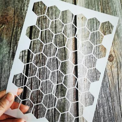 China Honeycomb Drawing Stencil - Large Reusable Bee Honey Comb Hexagon Wall Stencil Template for sale