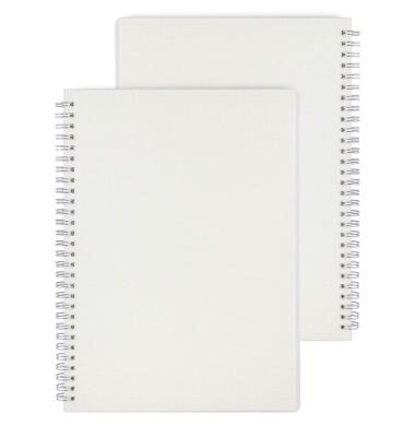 China A5 Hardcover Size Dot Grid Wirebound /Spiral Spiral Plastic Translucent Notebook for sale