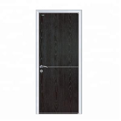 China Glossy black swing front door, black lacquer door for sale