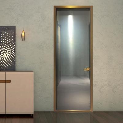 China New minimalist frameless frosted tempered glass door interior for sale