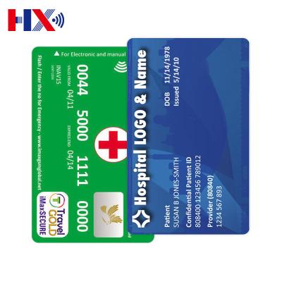 China /Waterproof 13.56mhz Health RFID Resident Hospital Medical Card Waterproof Smart Factory Customized for sale