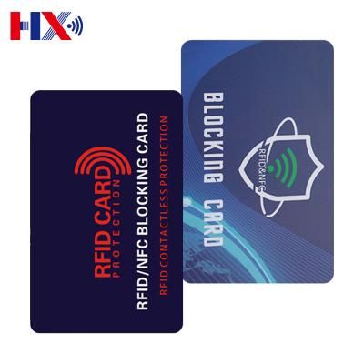 China Free Sample Waterproof / Waterproof Custom Printed RFID Blocking Contactless Card PVC 13.56mhz NFC Credit Card Blocker for sale