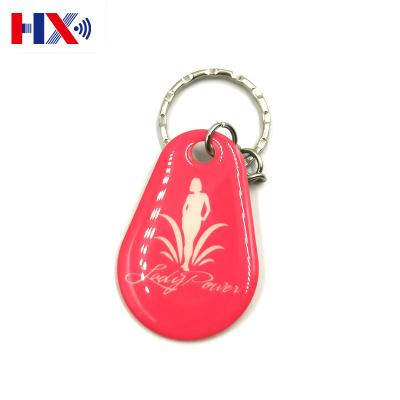 China New Design HF Epoxy NFC Tow Sides Card School RFID Keyfob Waterproof/Factory Wholesale Waterproof for sale