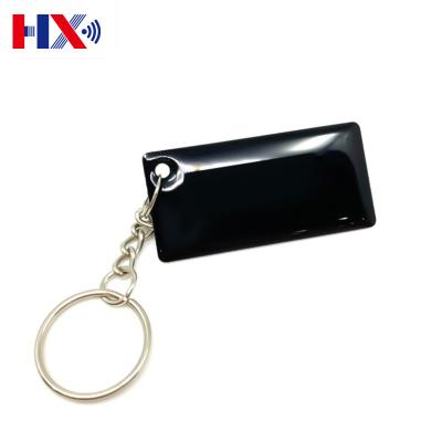 China Customized Waterproof/Waterproof NFC Epoxy Waterproof Key Chain RFID Key FOB Tag With Metal Ring for sale