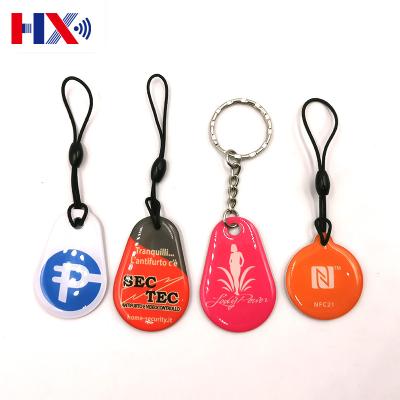 China Wholesale Custom Rewritable Waterproof/Waterproof Passive NFC RFID Key Chain KeyFob Single Epoxy Tag for sale