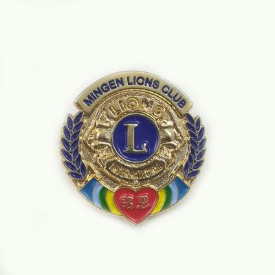 China China custom metal badge for lion club/lions club gold metal badge lapel pin/lions clubs lapel pin for sale