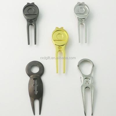 China Custom Zinc Alloy Or Custom Bulk Golf Digging Tool With Ball Marker for sale