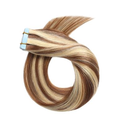 China Tangle Free Cuticle Aligned Hot Sales High Quality Raw Hair Tape In Hair Extensions Remy Tape In Hair Extensions Double Drawn 100% Human Tape In Hair Extensions for sale