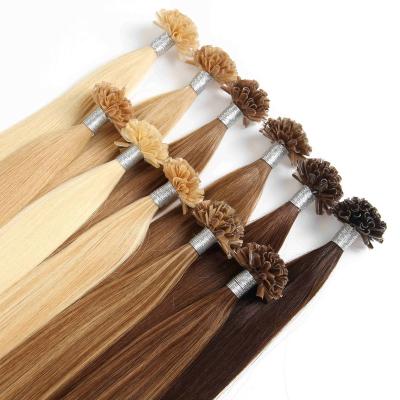 China Cuticle Aligned Hair Tangle Free Sillky 12-30inches High Quality Straight Pre Bonded Hair Extensions Nail U Tip Hair Extensions U Tip Hair Extensions for sale