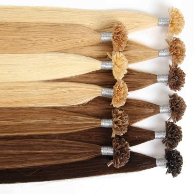 China Tangle Free Cuticle Aligned Hair Top Selling 12-30inches 100g Straight Pre Bonded U Tip Hair Extension For Woman Hot Fusion Hair Extension Nail U Tip Hair for sale