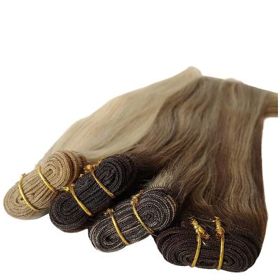 China Hot Sales Cuticle Aligned Hair Tangle Free 12 To 30 Inch 100g Remy Hair Wefts Sew In Extensions Ombre Hair Weft Extensions Real Hand Tied Hair Weft Extensions for sale