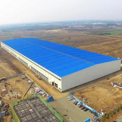 China Steel Fabricated House Easy Assemble Large Span Logistics Park Steel Structure Building for sale