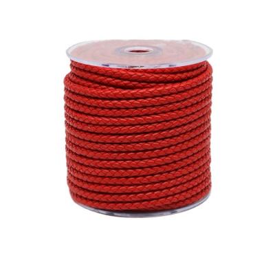 China Bracelet And Necklace Components Factory Price Round Whip Braiding Leather Rope For Bracelet Use for sale