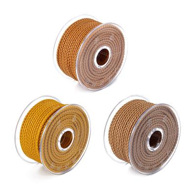 China 2.5mm Rope Mens Womens Jewelry Leather Cowhide Braided 2.5mm Calf Craft Around Leather Rope for sale