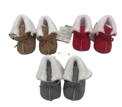 China Waterproof 2022 fall and winter 0 | 1 Year Old Baby Cute Warm Shoes Bottom Cloth Cartoon With Soft Fleece Bottom Toddler Shoes Snow Boots for sale