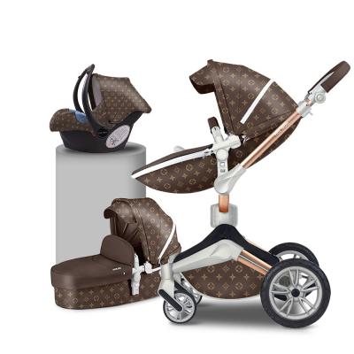 China China hot mom luxury free shipping high quality baby stroller 3 in 1 child luxury pram with many colors for choice for sale