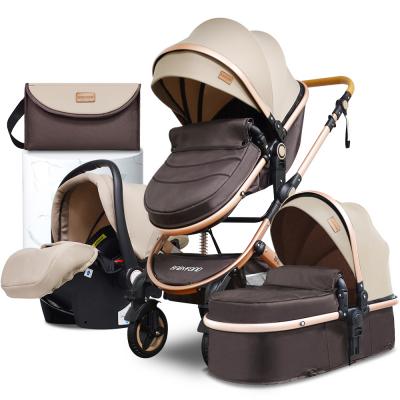 China Eco-friendly EU ready stock cheap baby strollers 3 in 1 multifunctional baby stroller with baby carry basket for sale