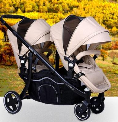 China Safe And Comfortable Twin Double Tandem Stroller Eco-Friendly Stroller Baby Stroller Pram Buggy for sale