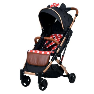 China Lightweight Manufacturers Lead Fashion Baby Buggy Luxury Lightweight Foldable Stroller For Baby Travel System With Dampen Rubber Wheel for sale