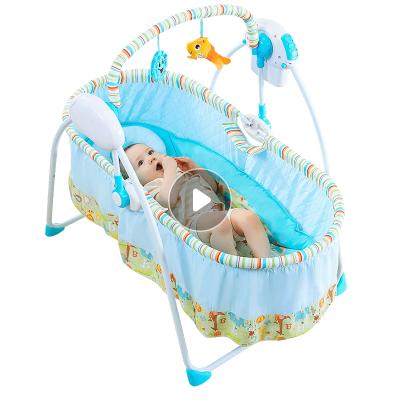 China 2022 New Products Eco-friendly Baby Swing Furniture Baby Rocking Crib It Can Adjust Baby Bed for sale