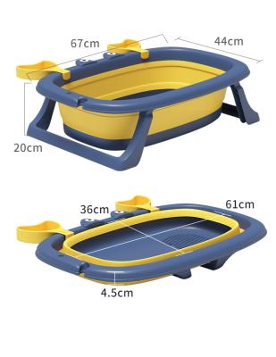 China Eco-Friendly Folding Baby Bathtub OEM Baby Shower Bathroom Baby Shower Portable Size Bathtub Plastic Bathtub for sale