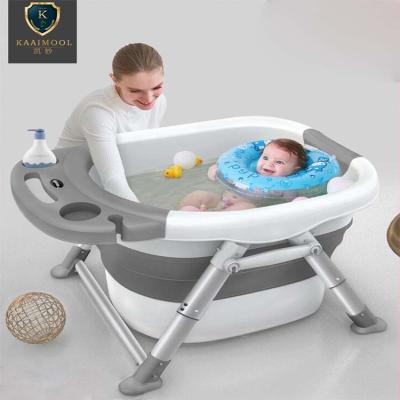 China 2021 Eco-freindly high quality kids foldable bath sit and lie baby super newborn foldable tub for sale