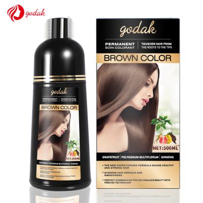 China Low MOQ OEM Natural Black Hair Dye Shampoo Easy To Use Hair Color Shampoo for sale