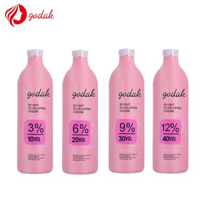 China Easy to apply Low Developer Hair Peroxide Cream Hair Color Oxidant 30 vol. MOQ godak hair for sale