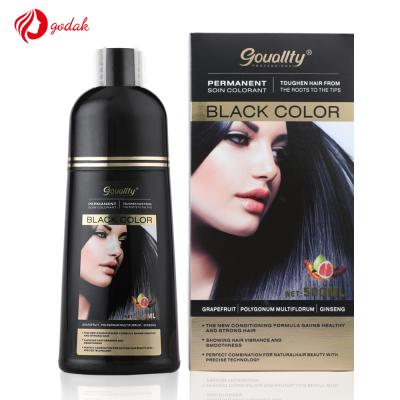 China Low MOQ Magic Hair Color Shampoo Black Hair Dye Fast Hair Dye Chinese Gouallty Easy To Use Hair Dye Shampoo for sale