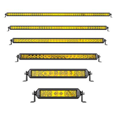 China 6063 USA Designed Screwless Finish DIY Aviation Aluminum Slim Gold 40 Inch Led Light Bar Led Fog Light For Toyota Cars for sale